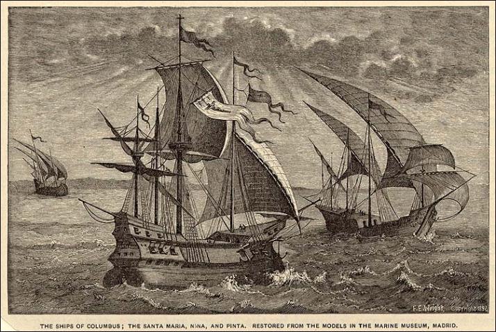 From History.org The Niña, The Pinta, and The Santa Maria